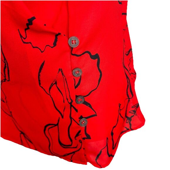 ASTR The Label Camisole Tank Top Spaghetti Strap Red Black Sz M Womens - Picture 2 of 9